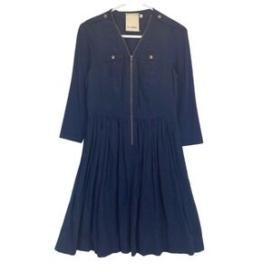 Parameter Anthropologie Utility Dress Women 6 Navy Career Minimalist Classic